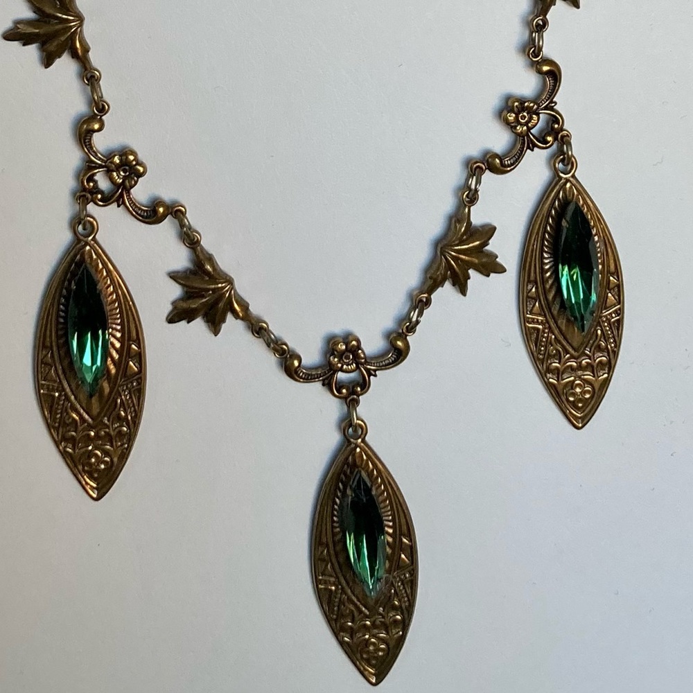 Sadie Green Victorian Revival Necklace